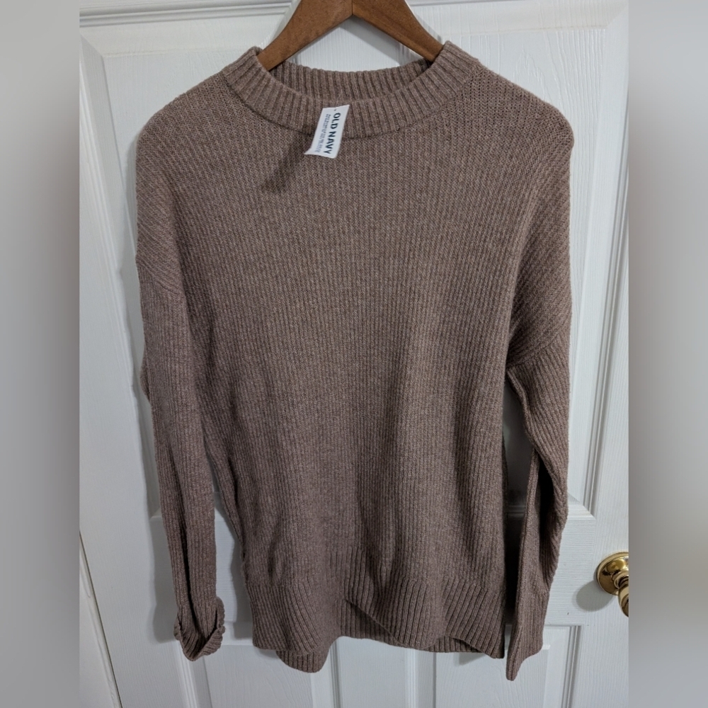New Old Navy Womens Sweater Brown SoSoft Long Sleeve Pullover Size Small NWT